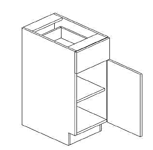 Single Door Base Cabinet With Drawer