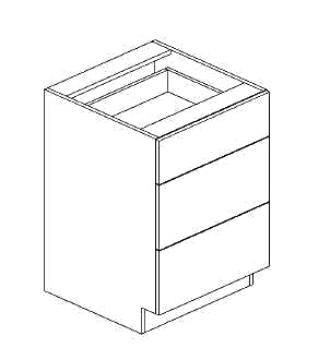 Vanity 3 Drawer Base Cabinet