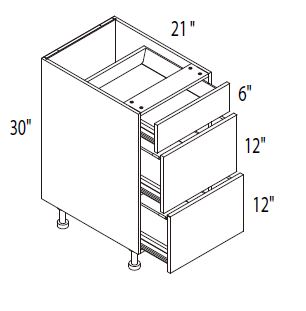 Vainty 3-Drawers Base Cabinet