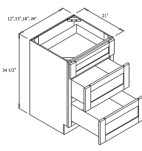 Vanity Drawer Base Cabinets