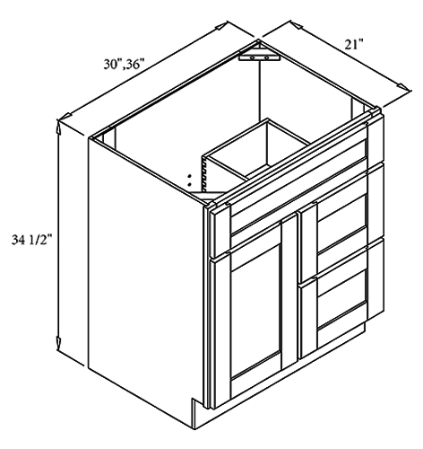 Vanity Sink Drawer Base Cabinets