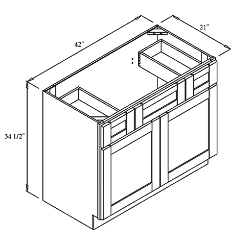 Vanity Consoles-2 Door 2 Drawer